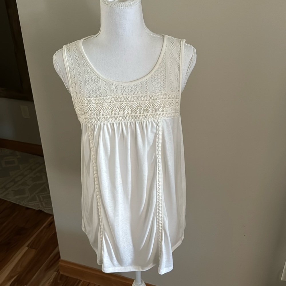 New Woven Linen Tank Blouse